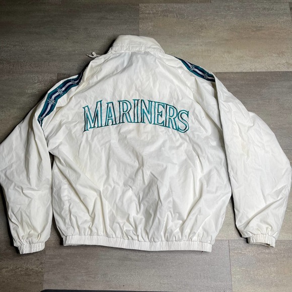 SOLD Pro Player VTG Hooded Mariners Windbreaker XL - Picture 2 of 4
